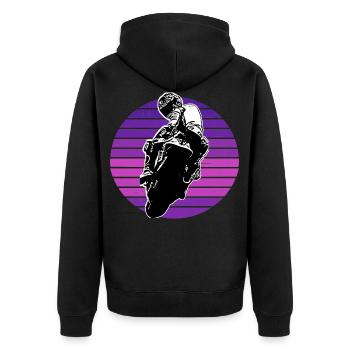 Motocycles / moto / moto biker - Veste à capuche bio Premium Unisexe - noir - Dos - Nico (187cm)