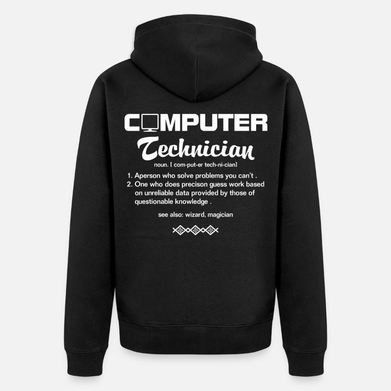 Computer Technician - Veste à capuche bio Premium Unisexe - noir