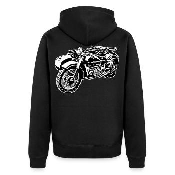Mofa Moped Moped Spann Ural Ostalgie RDA mofa DDR Mope - Veste à capuche bio Premium Unisexe - noir - Dos - Nico (187cm)