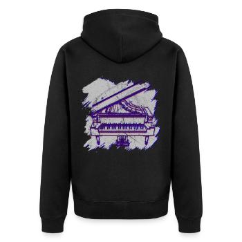 Piano cadeau aile Tshirt Piano digital - Veste à capuche bio Premium Unisexe - noir - Dos - Nico (187cm)