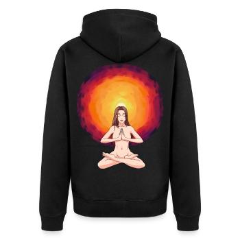 Chaman Hypnose Vision Hallucination Illumination - Veste à capuche bio Premium Unisexe - noir - Dos - Nico (187cm)