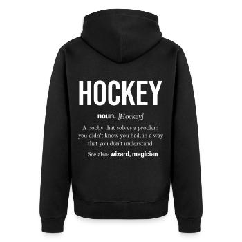 Hockey - Veste à capuche bio Premium Unisexe - noir - Dos - Nico (187cm)
