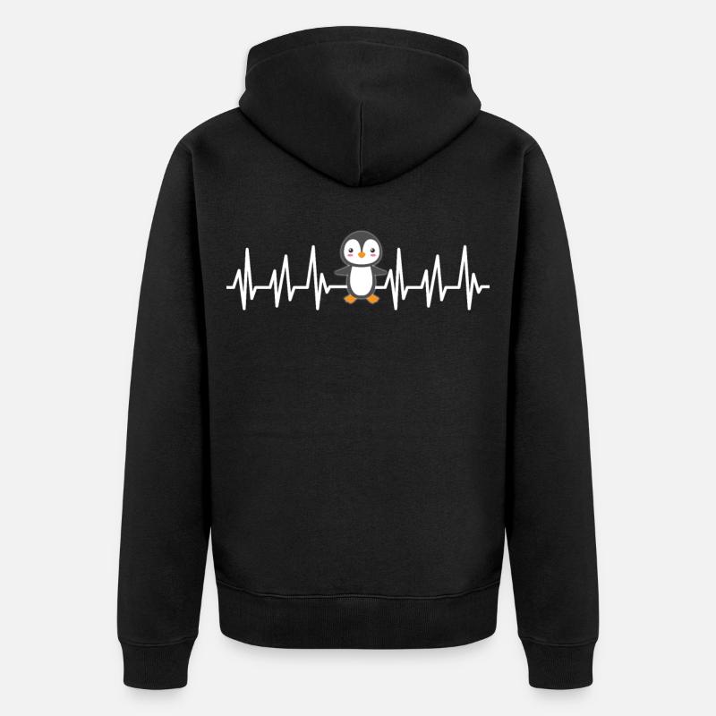 Pingouin - Veste à capuche bio Premium Unisexe - noir