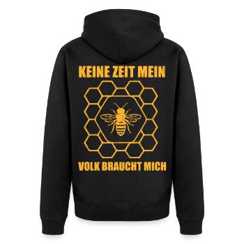 Hobbyimker Imker Bienen Flüsterer Imkern Honig - Unisex Premium Bio Zip Hoodie - Schwarz - Hinten - Nico (187cm)