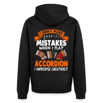 Accordéon Fisarmonika Musique De musique - Veste à capuche bio Premium Unisexe - noir - Dos - Nico (187cm)
