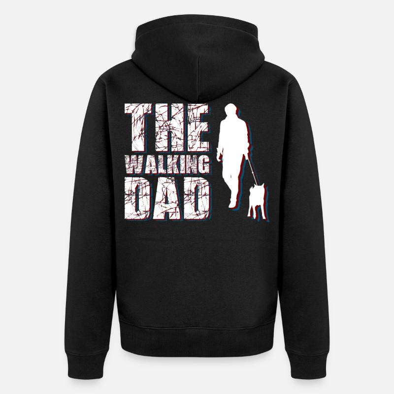 The walking dad - Veste à capuche bio Premium Unisexe - noir