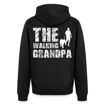 The walking grandpa - Veste à capuche bio Premium Unisexe - noir - Dos - Nico (187cm)