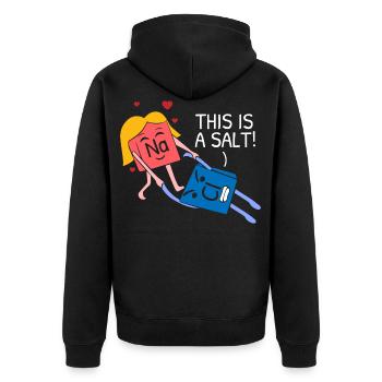 Chemie Chemiker Chemielehrer Spruch Wissenschaft - Unisex Premium Bio Zip Hoodie - Schwarz - Hinten - Nico (187cm)