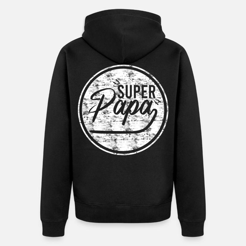 superpapa - Veste à capuche bio Premium Unisexe - noir
