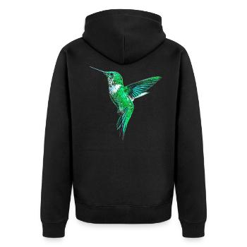 Colibri - Veste à capuche bio Premium Unisexe - noir - Dos - Nico (187cm)