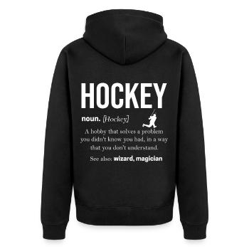 Hockey - Veste à capuche bio Premium Unisexe - noir - Dos - Nico (187cm)