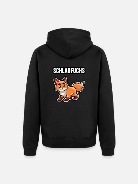 Schlaufuchs - Unisex Premium Bio Zip Hoodie - Schwarz
