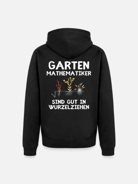 Garten Mathematiker Hobby Gärtner Wurzelziehen - Unisex Premium Bio Zip Hoodie - Schwarz