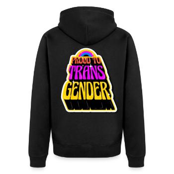 Transgenre Transgenre Transgenre - Veste à capuche bio Premium Unisexe - noir - Dos - Nico (187cm)