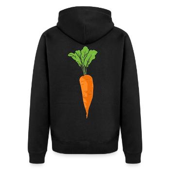 Carottes poulains racines Bio Récolte Jardin jardin - Veste à capuche bio Premium Unisexe - noir - Dos - Nico (187cm)