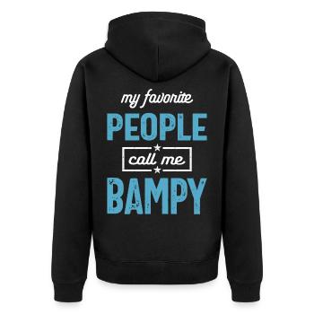 Mens Mes gens préférés m’appellent Bampy Fête des pères - Veste à capuche bio Premium Unisexe - noir - Dos - Nico (187cm)