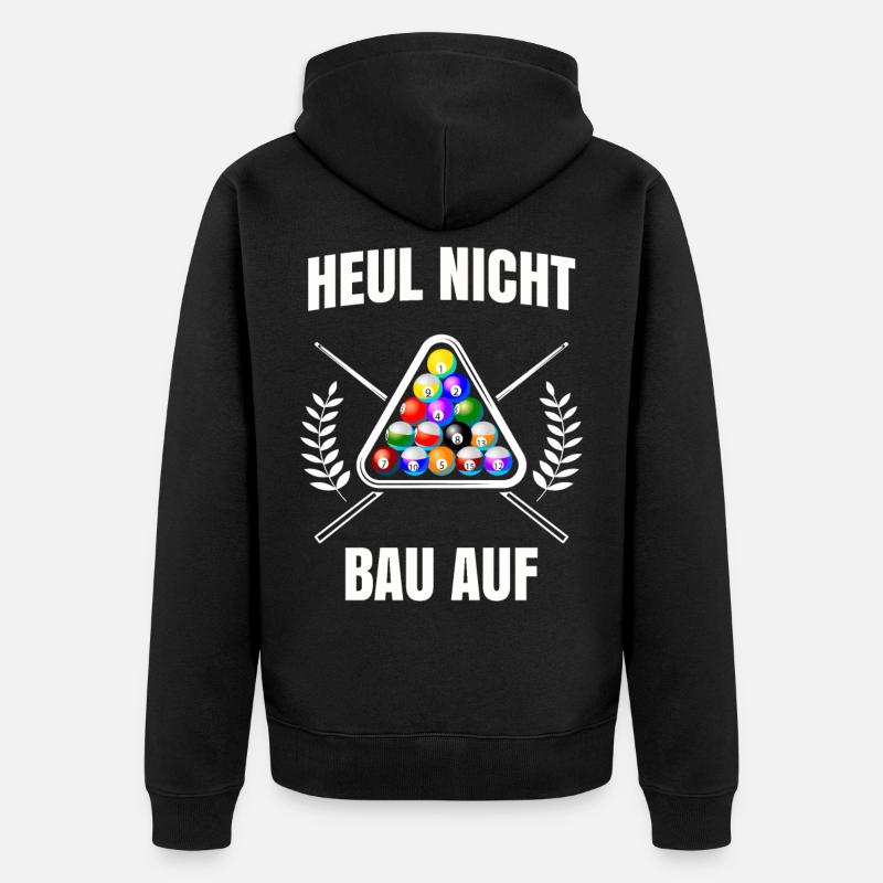 Billard - Unisex Premium Bio Zip Hoodie - Schwarz