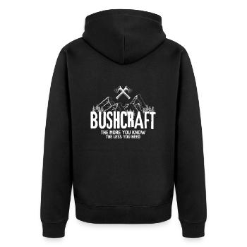 Design De Bushcraft Avec Montagne Pour Toute survie - Veste à capuche bio Premium Unisexe - noir - Dos - Nico (187cm)