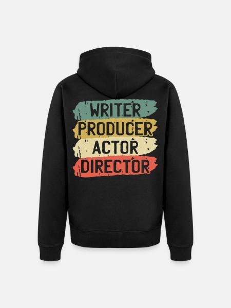 Film Director - Unisex Premium Organic Zip Hoodie - black