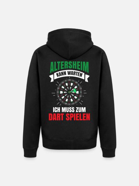 Dart - Unisex Premium Bio Zip Hoodie - Schwarz