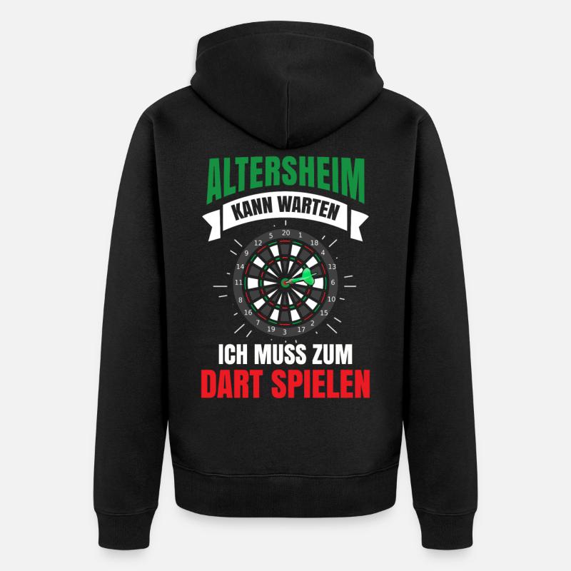 Dart - Unisex Premium Bio Zip Hoodie - Schwarz