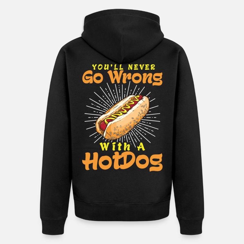 Saucisse hot dog - Veste à capuche bio Premium Unisexe - noir