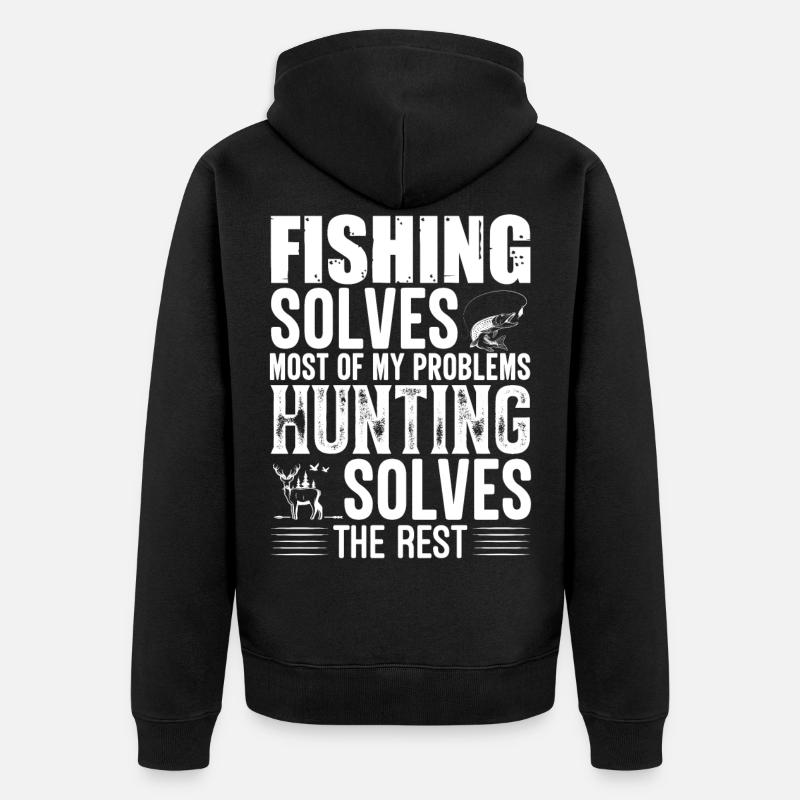 Pêche Chasse - Veste à capuche bio Premium Unisexe - noir