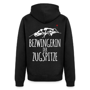 Randonnée dans les montagnes de la Zugspitze - Veste à capuche bio Premium Unisexe - noir - Dos - Nico (187cm)