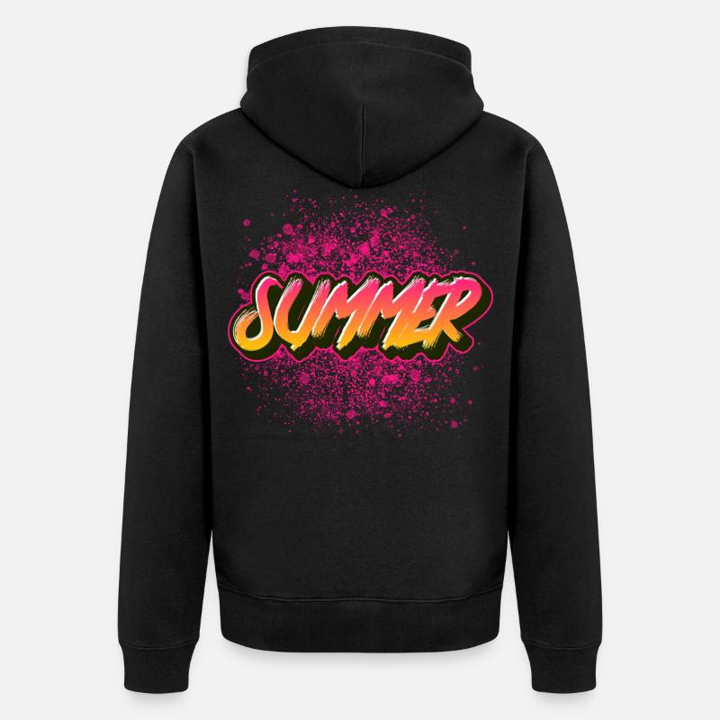 Été d’été - Veste à capuche bio Premium Unisexe - noir