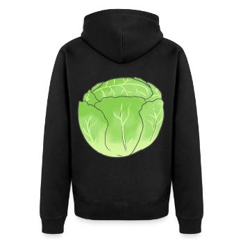 Laitue Chou Légumes Bio Végétarien Jardin - Veste à capuche bio Premium Unisexe - noir - Dos - Nico (187cm)