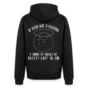 Maths drôles Proverbes Prof de maths - Veste à capuche bio Premium Unisexe - noir - Dos - Nico (187cm)