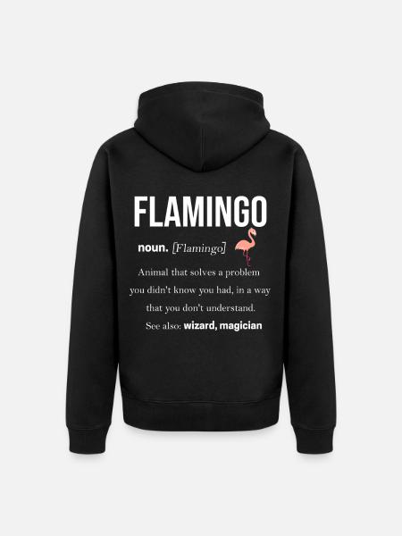 Flamingo - Veste à capuche bio Premium Unisexe - noir