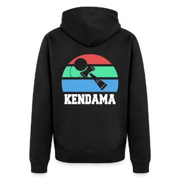 Kendama - Unisex Premium Organic Zip Hoodie - black - Back - Nico (187cm)