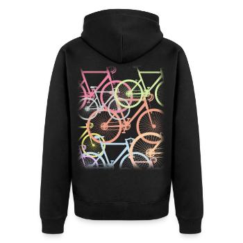 Vélos partout. Amateurs de vélo Cyclisme. - Veste à capuche bio Premium Unisexe - noir - Dos - Nico (187cm)