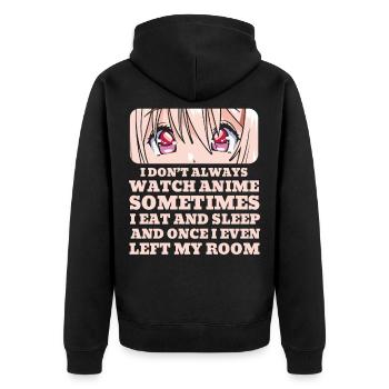 Anime Manga Mottoparty Geburtstag Weihnachten Idee - Unisex Premium Bio Zip Hoodie - Schwarz - Hinten - Nico (187cm)
