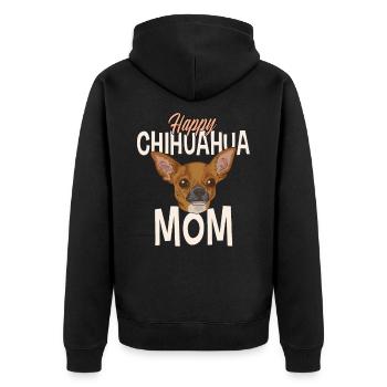 Happy Chihuahua Maman - Veste à capuche bio Premium Unisexe - noir - Dos - Nico (187cm)