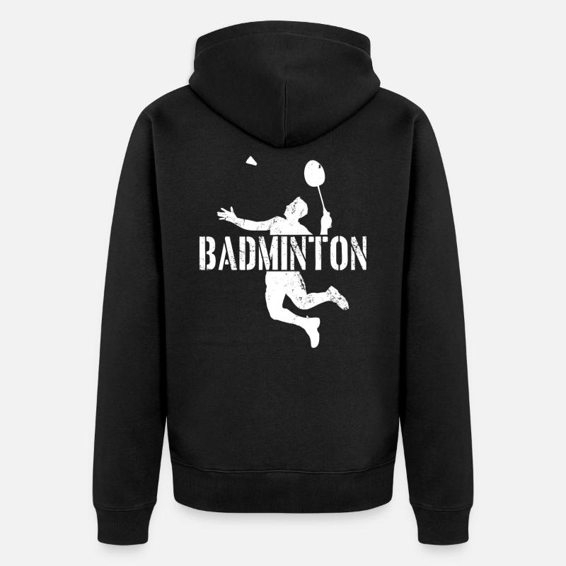 Badminton - Veste à capuche bio Premium Unisexe - noir