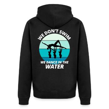 Synchro Swim Swimmer Synchronized Swimming Funny - Unisex Premium Organic Zip Hoodie - black - Back - Nico (187cm)