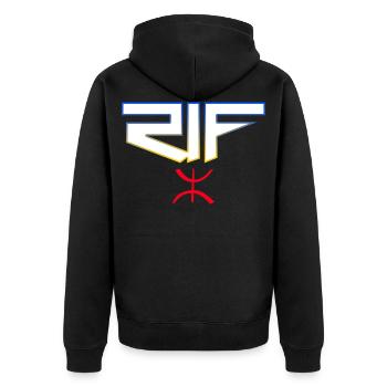 Rif - Veste à capuche bio Premium Unisexe - noir - Dos - Nico (187cm)
