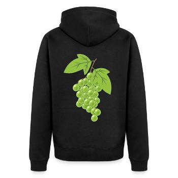 Weintrauben Trauben Hobbygärtner Ernte Weinrebe - Unisex Premium Bio Zip Hoodie - Schwarz - Hinten - Nico (187cm)
