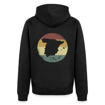 Spain Spanish Gift Idea Spaniards - Unisex Premium Organic Zip Hoodie - black - Back - Nico (187cm)