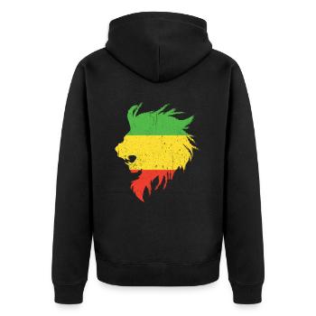 Rastafari Judah Marley Rasta Reggae Cadeau Jah - Veste à capuche bio Premium Unisexe - noir - Dos - Nico (187cm)