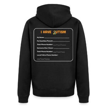 Autism tap - Veste à capuche bio Premium Unisexe - noir - Dos - Nico (187cm)