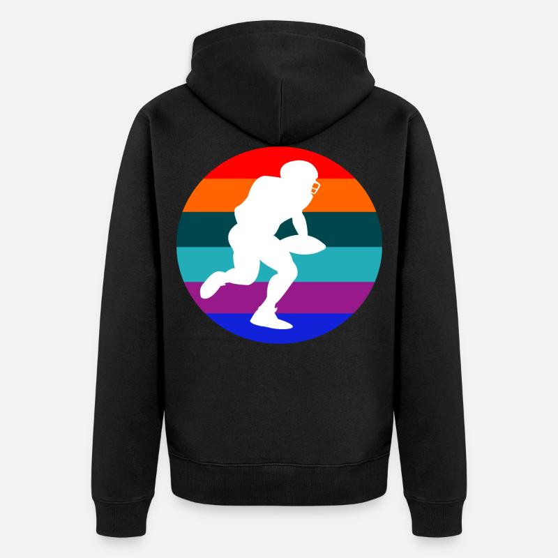 Football américain - Veste à capuche bio Premium Unisexe - noir