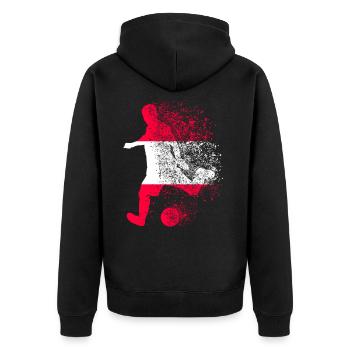 Autriche Football football footballeurs - Veste à capuche bio Premium Unisexe - noir - Dos - Nico (187cm)
