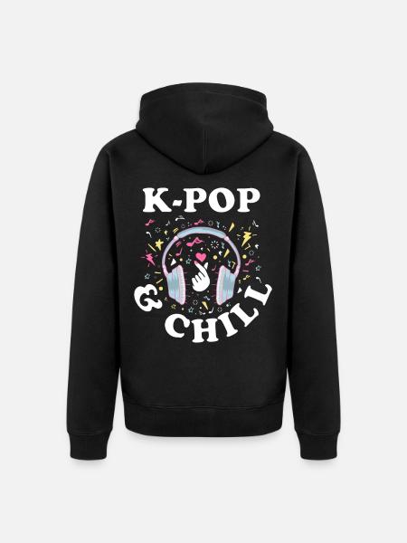 K-Pop Musik Koreanisch Korea Pop Geschenk Südkorea - Premium økologisk unisex-hættejakke - sort