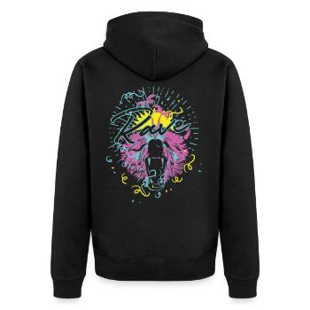 Rave Bae - Veste à capuche bio Premium Unisexe - noir - Dos - Nico (187cm)