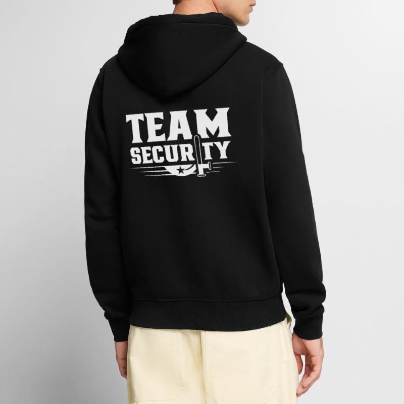 Team Security Security Security Security Guard Unisex Premium Organic Zip Hoodie