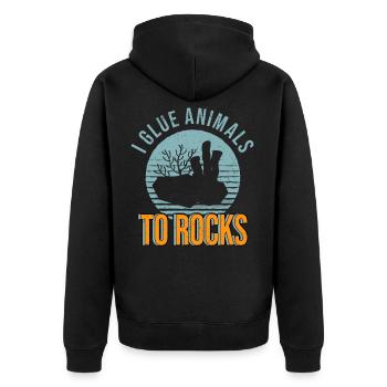 Auqarium coral aquarist saltwater pet - Unisex Premium Organic Zip Hoodie - black - Back - Nico (187cm)