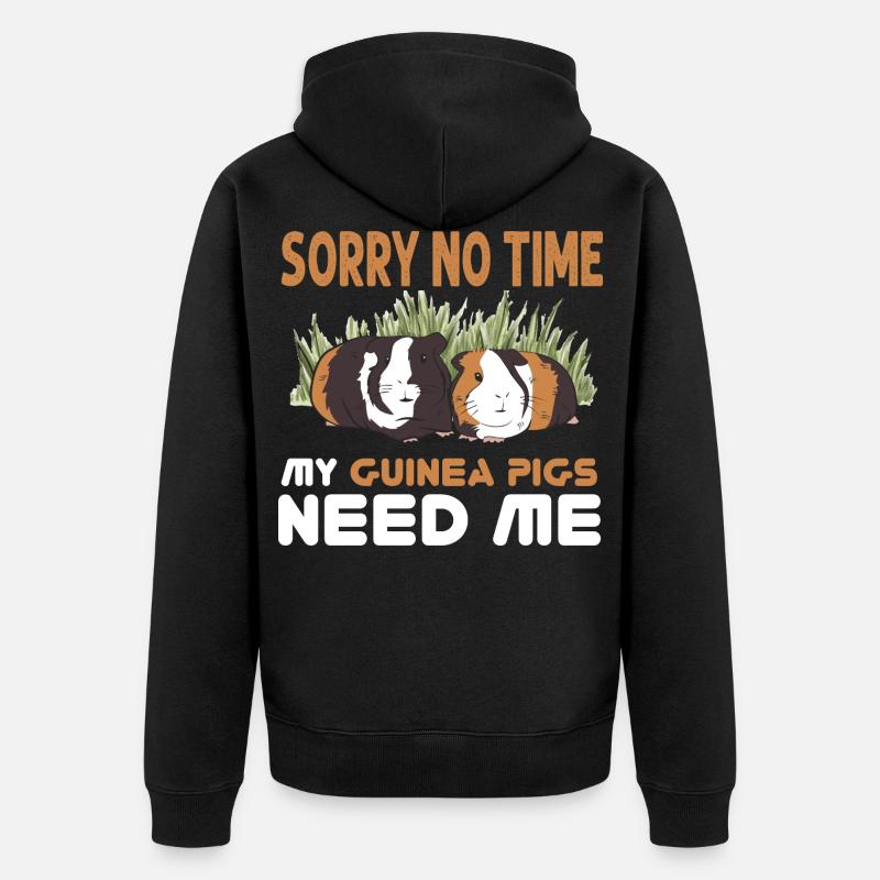 Doux cochon d’Inde - Veste à capuche bio Premium Unisexe - noir